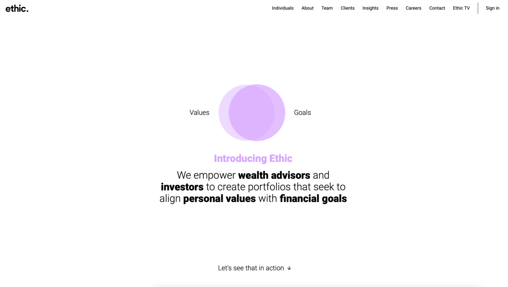 ethic home page